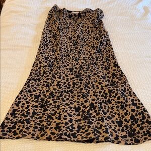 Reformation Black and Tan A-Line Skirt